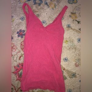 Vintage hot pink mesh tank
